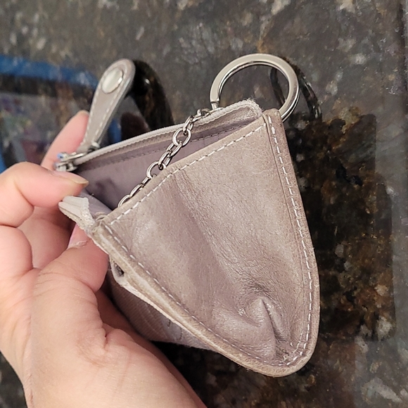 Small Silver Coach Key Chain Wallet - Picture 8 of 8